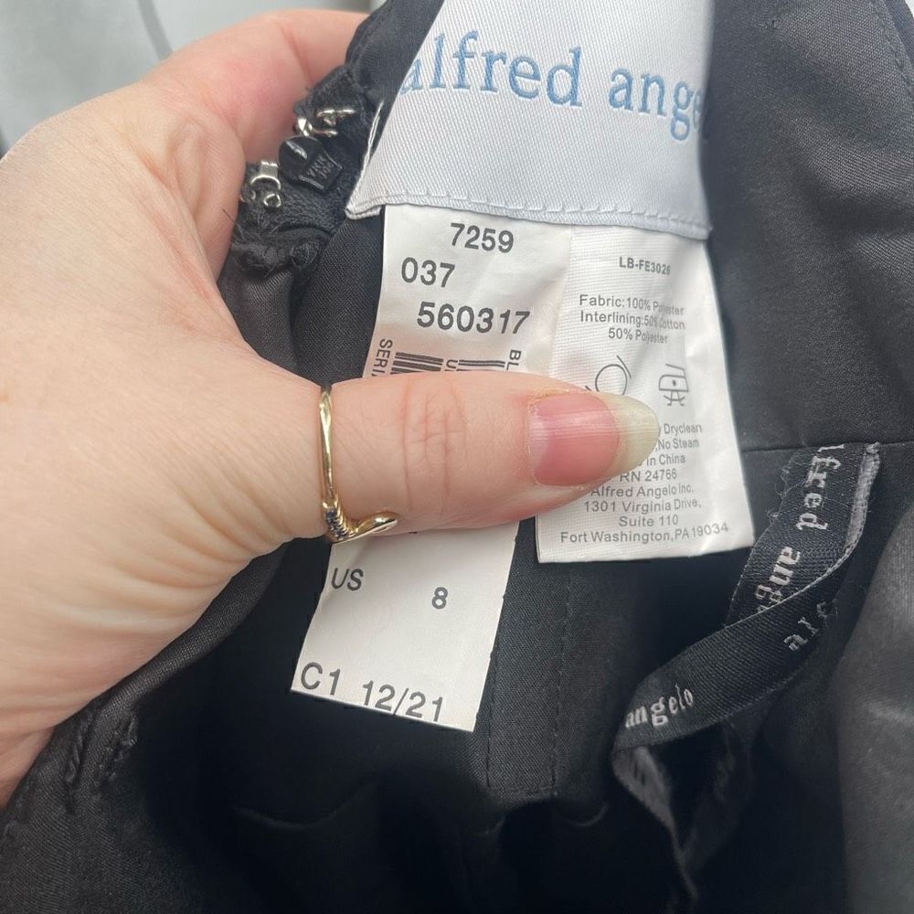 Alfred Angelo Women's Strapless Dress Mini Ruffled Party Cocktail Black NEW 8 - Picture 8 of 12